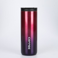 Фиолетовая термокружка с рисунком Coffee (500 мл.)