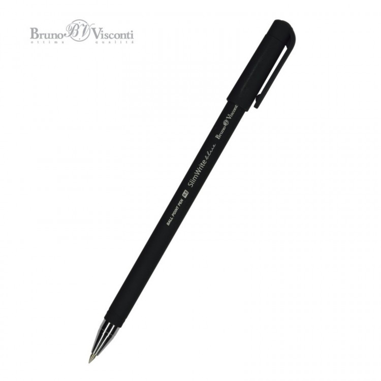 Ручка шариковая SlimWrite. BLACK, стержень синий, узел 0.5 мм 