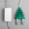 Гирлянда «Нить» 5 м с насадками «Цветочки», IP20, прозрачная нить, 20 LED, свечение мульти (RG/RB), мигание, 220 В
