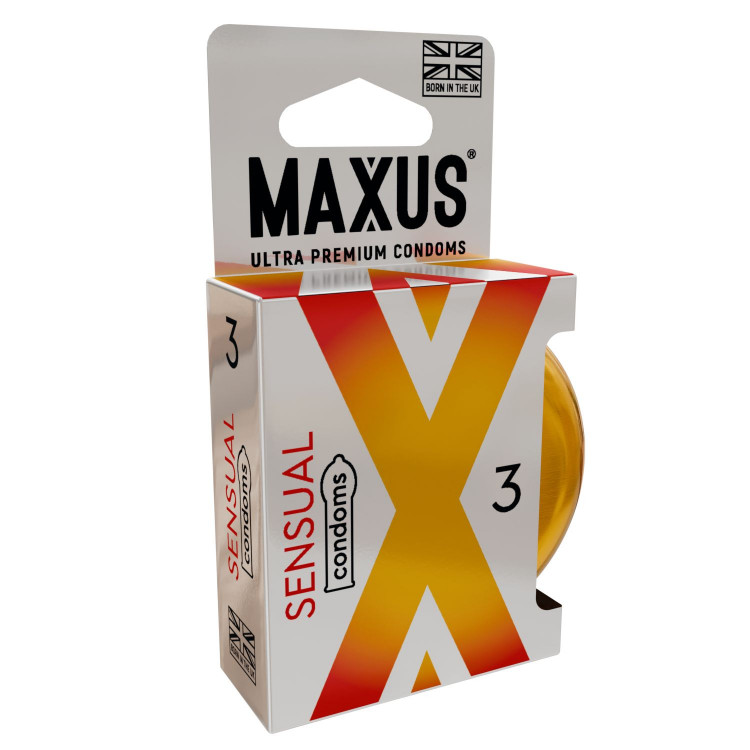 Презервативы анатомической формы Maxus Sensual - 3 шт. 