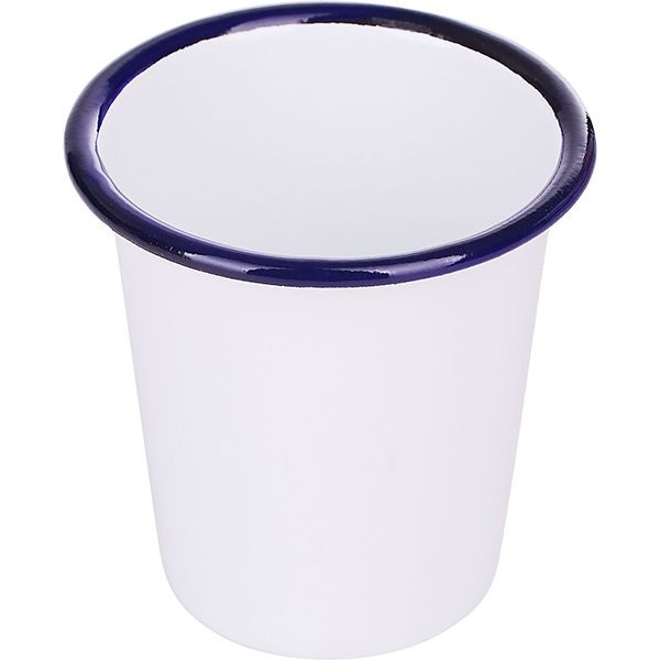 Эмалированный стакан с синим краем (объем 300 мл.) 