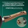 Сковорода кованая Magistro Granit, d=24 см, съёмная ручка soft-touch, антипригарное покрытие, индукция