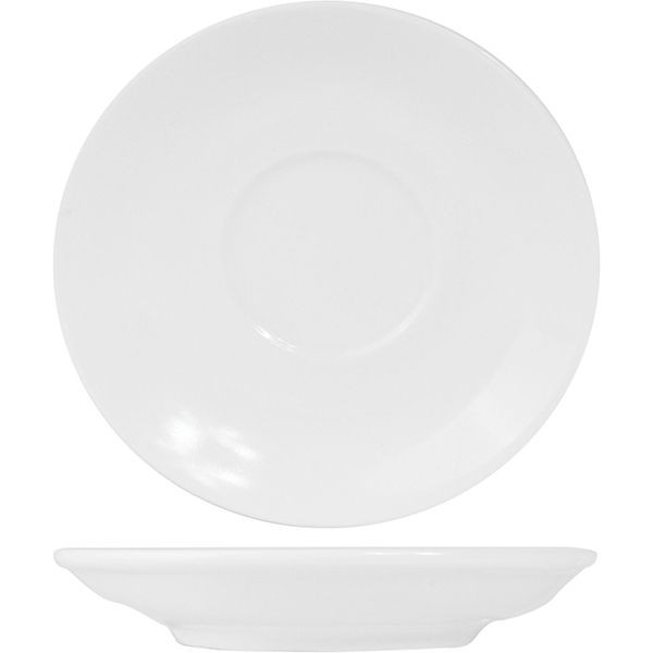 Белое фарфоровое блюдце «Кунстверк» (диаметр 14 см) 