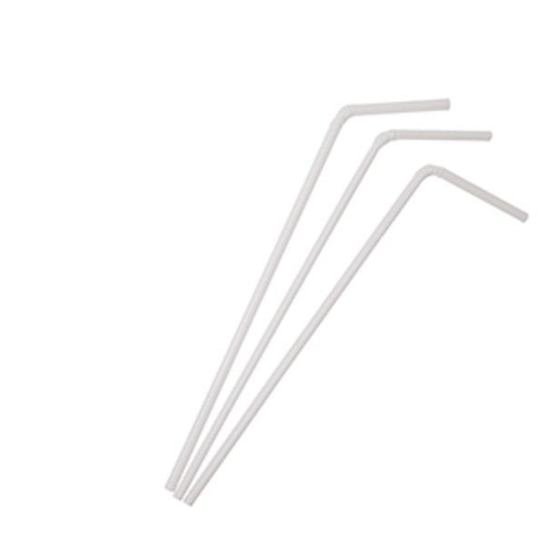 Белые трубочки со сгибом - 1000 шт. 