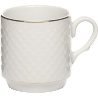 Кружка «Афродита»;фарфор;300мл;D=8,H=9,L=11см;белый,золотой