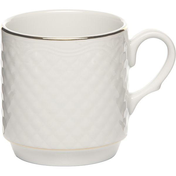 Кружка «Афродита»;фарфор;300мл;D=8,H=9,L=11см;белый,золотой 