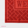 Красный придверный грязезащитный коврик «Welcome. Кирпичики» (40,5х60,5 см)