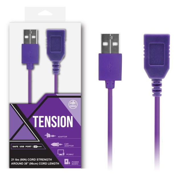 Фиолетовый удлинитель USB-провода - 100 см. 