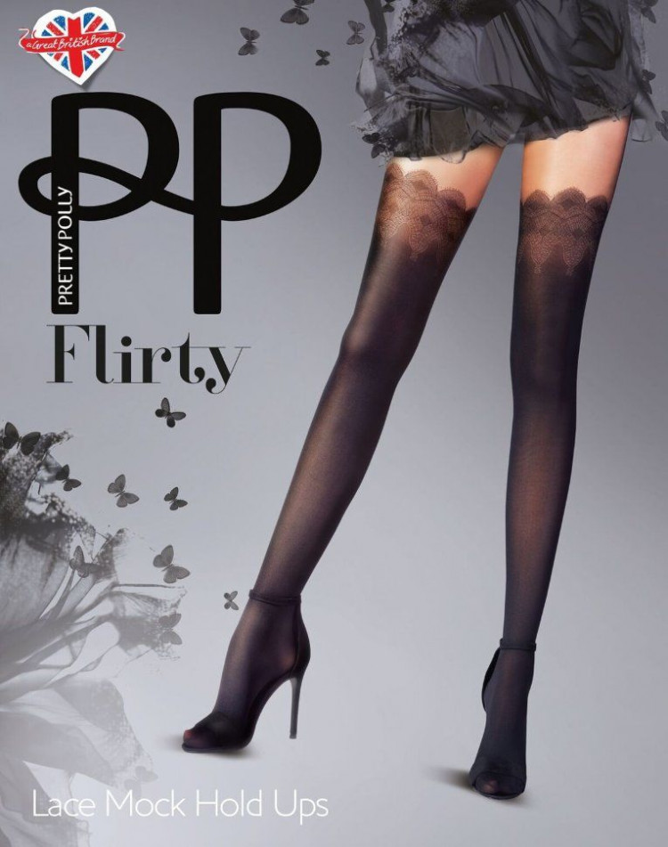 Колготки с имитацией чулок на ажурной резинке Flirty 