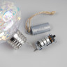 Ёлочный шар «Ретро», батарейки, 5 LED, свечение тёплое белое