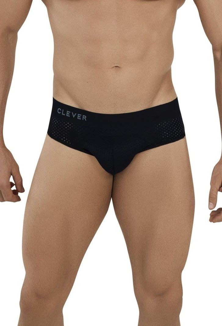 Черные трусы-брифы с эффектом перфорации Zurich Brief 