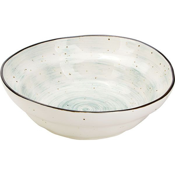 Белый салатник «Пастораль» с зелеными вкраплениями (объем 1,2 л.) 