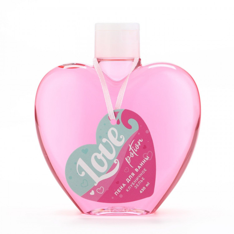 Пена для ванны Love Potion с ароматом клубники - 430 мл. 