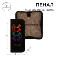 Пенал 1 секция, 90 х 195 х 25 мм, Calligrata  Джойстик  ламинированный картон