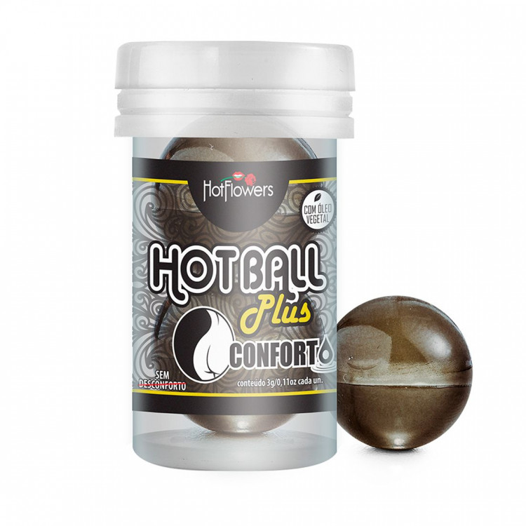 Анальный лубрикант на масляной основе Hot Ball Plus Conforto (2 шарика по 3 гр.) 