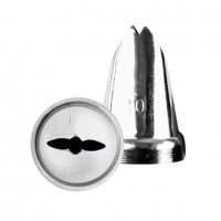 Насадка кондитерская «Крупный листок»;сталь нерж.;D=22,H=30мм;металлич.