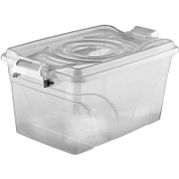 Контейнер для продуктов с крышкой  ;полипроп.;14л;,H=22,L=42,5,B=26,5см;прозр.