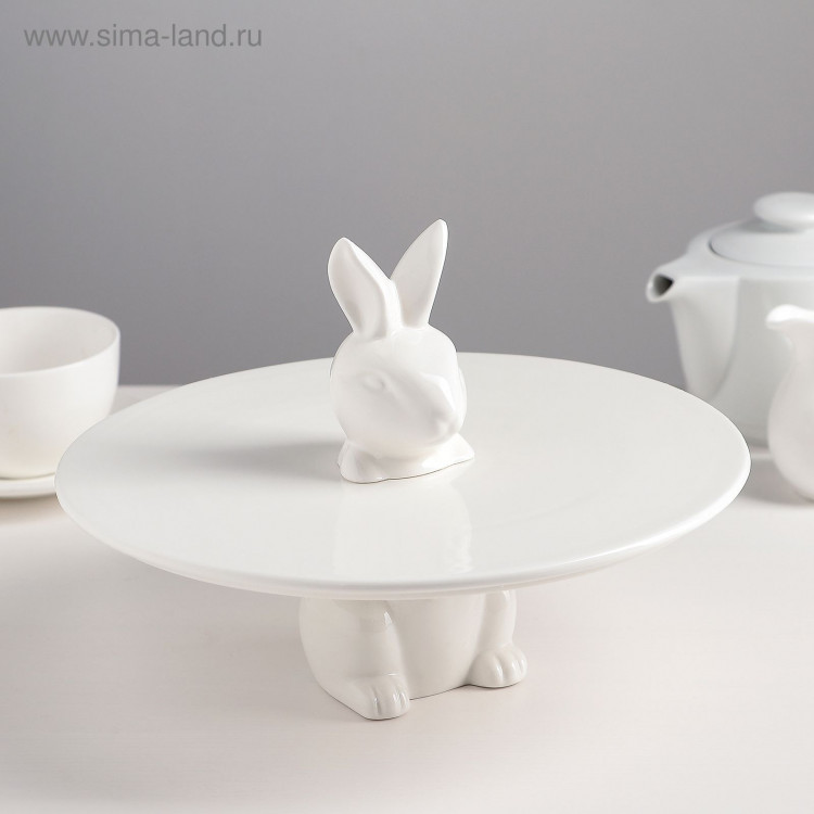 Блюдо керамическое для пирожных «Кролл», 26×27,5 см 