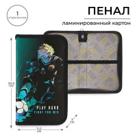 Пенал 1 секция 115 х 205 х 30 мм, Calligrata  Аниме футбол , ламинированный картон