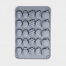 Форма для мармелада Доляна «Фрукты», силикон, 21,3×14,4×1,5 см, 25 ячеек (3×2 см), цвет серый