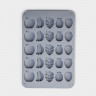 Форма для мармелада Доляна «Фрукты», силикон, 21,3×14,4×1,5 см, 25 ячеек (3×2 см), цвет серый