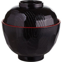 Мисосупница;пластик;170мл;D=10,5,H=10,5см;черный