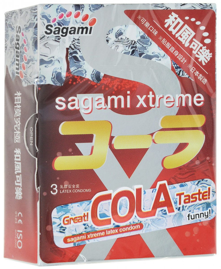 Ароматизированные презервативы Sagami Xtreme Cola  - 3 шт. 