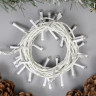 Гирлянда «Нить» 5 м, IP20, белая нить, 50 LED, свечение синее, 8 режимов, 220 В