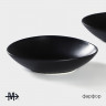 Тарелка глубокая фарфоровая  Magistro Carbon, 17,5×15 см, цвет чёрный