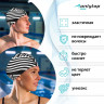 Шапочка для плавания взрослая ONLYTOP «Чёрно-белая», тканевая, обхват 54-60 см
