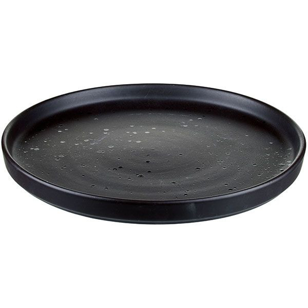 Тарелка «Оникс» с бортом;керамика;D=26см;черный 