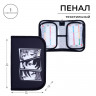 Пенал 1 секция, 130 х 210 х 40 мм, 2 откидные планки, тканевый, Calligrata TOP, Content  Аниме , МИКС