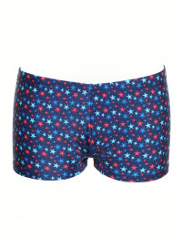 Синие плавки-боксеры с цветными звездочками