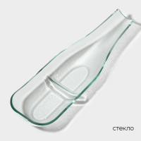 Блюдо стеклянное сервировочное Magistro «Авис», 32,5×10×3,8 см