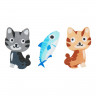 Ластик deVENTE Candy Cat, набор 6 штук, 40х27х7мм и 40х17х5мм, железная банка