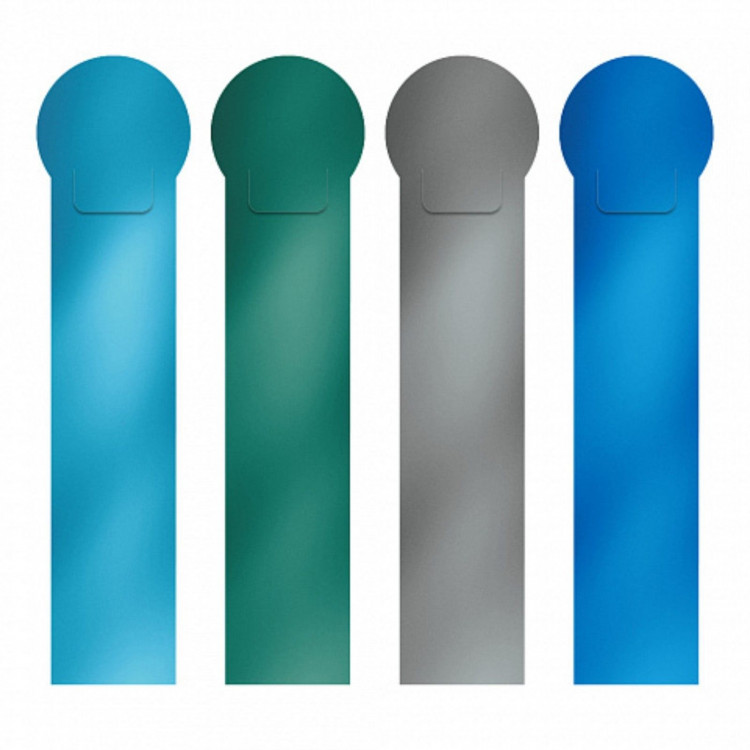 Набор из 4 пластиковых закладок ErichKrause Matt Ice Metallic, МИКС 