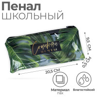 Пенал мягкий 1 отделение, 95 х 205 мм, плоский, ПВХ, Calligrata  Сочиняй мечты 