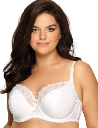 Бюстгальтер plus size с сшивными чашками и кружевом