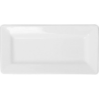 Белое прямоугольное блюдо «Кунстверк» (20х10 см)