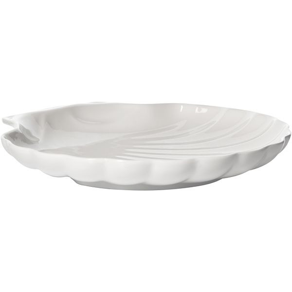Блюдо «Кунстверк» ракушка;фарфор;D=185,H=60,L=180,B=100мм;белый 