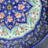 Ляган Риштанская Керамика  Цветы , 32 см, синий