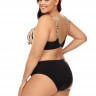 Раздельный купальник plus size с анималистическим принтом на лифе