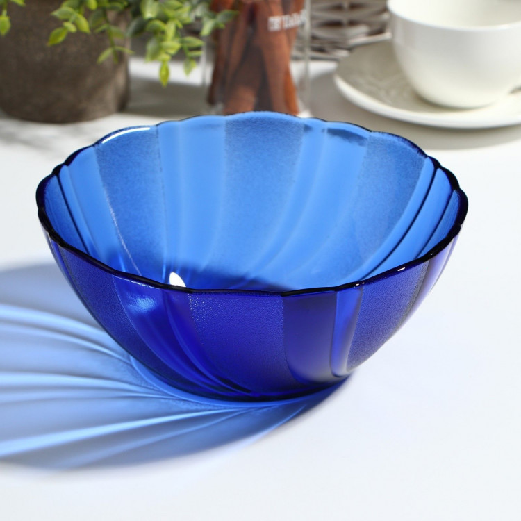 Салатник стеклянный Sea Brim, d=19 см, цвет синий 
