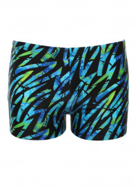 Мужские плавки-боксеры +size с цветными зигзагами