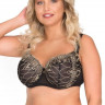 Бюстгальтер с мягкими чашками plus size и вышивкой телесной нитью