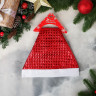 Колпак новогодний  Текстура  27х33 см, красный