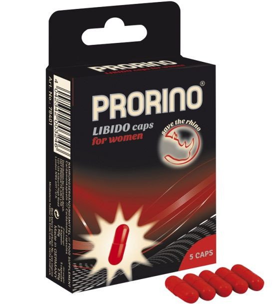 БАД для женщин ero black line PRORINO Libido Caps - 5 капсул 