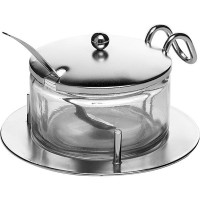 Стеклянная пармезанница с ложкой (объем 200 мл.)