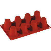 Терракотовая кондитерская форма «Ром-баба» на 8 ячеек