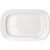 Тарелка «Прага» прямоугольная;фарфор;,H=20,L=240,B=155мм;белый